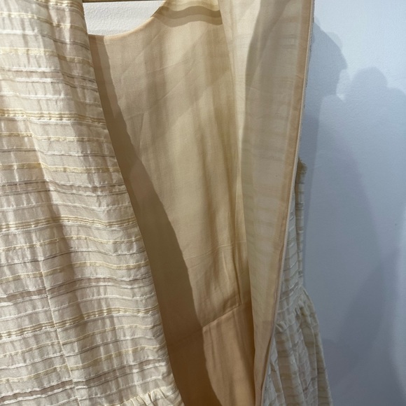 Lined Linen 50s Style Formal Dress - Picture 4 of 16